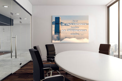 Leinwand - Nicht im Unternehmen sondern am Unternehmen arbeiten - Erfolgsleben